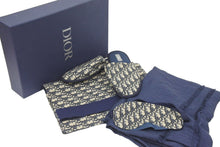 画像をギャラリービューアに読み込む, Dior ディオール ホームウェアキット オブリークジャカード ウール シルク カシミア ネイビーブルー 美品 中古 46465