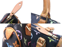 画像をギャラリービューアに読み込む, LOUIS VUITTON ルイヴィトン ミニスピーディ ハンドバッグ モノグラム ブラック マルチカラー 村上隆 レザー M92644 中古 46627