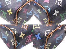 画像をギャラリービューアに読み込む, LOUIS VUITTON ルイヴィトン ミニスピーディ ハンドバッグ モノグラム ブラック マルチカラー 村上隆 レザー M92644 中古 46627