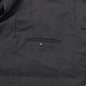 極美品 HERMES エルメス セットアップスーツ S19802Z ジャケット スラックスパンツ グレー 50サイズ シングルブレスト イタリア製 中古 4a004697