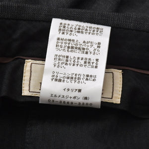 極美品 HERMES エルメス セットアップスーツ S19802Z ジャケット スラックスパンツ グレー 50サイズ シングルブレスト イタリア製 中古 4a004697