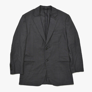 極美品 HERMES エルメス セットアップスーツ S19802Z ジャケット スラックスパンツ グレー 50サイズ シングルブレスト イタリア製 中古 4a004697