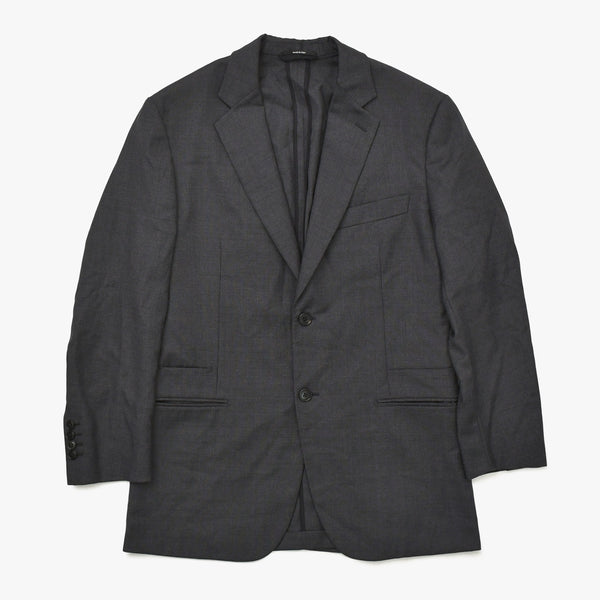 極美品 HERMES エルメス セットアップスーツ S19802Z ジャケット スラックスパンツ グレー 50サイズ シングルブレスト イタリア製 中古 4a004697