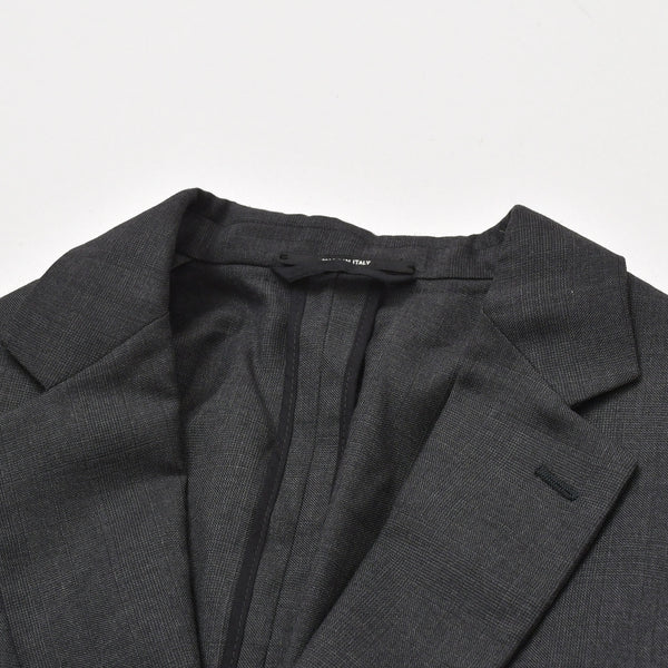極美品 HERMES エルメス セットアップスーツ S19802Z ジャケット スラックスパンツ グレー 50サイズ シングルブレスト イタリア製 中古 4a004697
