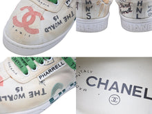 Load image into Gallery viewer, CHANEL シャネル 19SS ファレルウィリアムス グラフィックローカットスニーカー ベージュ マルチカラー サイズ36 良品 47078 中古