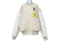 Load image into Gallery viewer, KAPITAL キャピタル バーシティ ジャケット ベージュ アウター アクリル ウール レザー K1910LJ105 サイズ3 美品 中古 47187