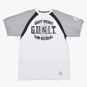 G-unit ジーユニット ラグランTシャツ 半袖Tシャツ 50Cent フィフティーセント カットソー ホワイト グレー ブラック XXLサイズ 美品 中古 4a004728