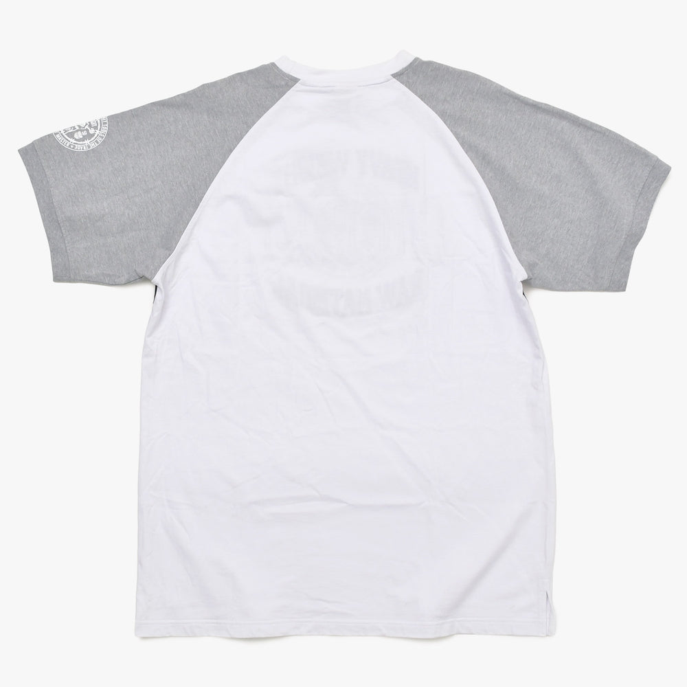 G-unit Raglan T-shirt Short Sleeve T-shirt 50 Cent Fifty Cent Cut and Sewn White Gray Black XXL Size Good Condition Used 4a004728