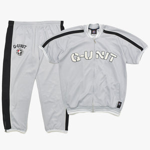 G-UNIT ジーユニット セットアップ 50 Cent ジップアップニット パンツ グレー ブラック ホワイト サイズXXL 美品 中古 4a004731