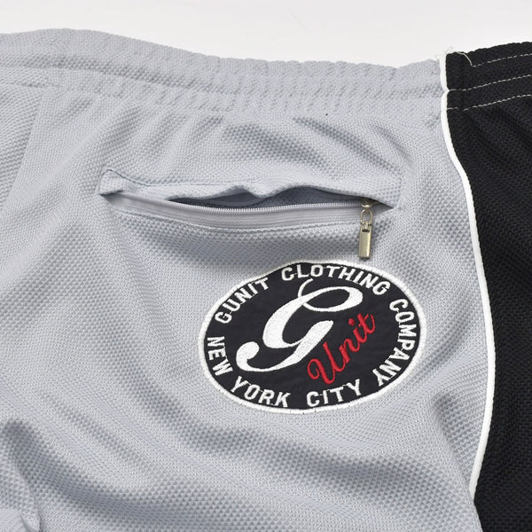 G-UNIT ジーユニット セットアップ 50 Cent ジップアップニット パンツ グレー ブラック ホワイト サイズXXL 美品 中古 4a004731