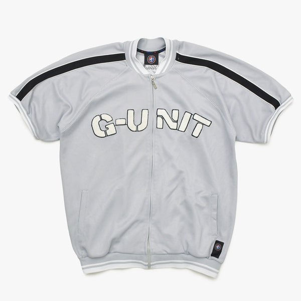 G-UNIT ジーユニット セットアップ 50 Cent ジップアップニット パンツ グレー ブラック ホワイト サイズXXL 美品 中古 4a004731