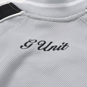 G-UNIT ジーユニット セットアップ 50 Cent ジップアップニット パンツ グレー ブラック ホワイト サイズXXL 美品 中古 4a004731