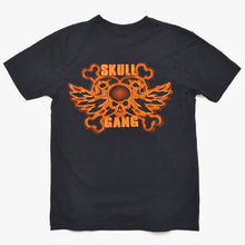 画像をギャラリービューアに読み込む, SKULL GANG スカルギャング Tシャツ 半袖 Royal Apparel製 アメリカ製 ブラック オレンジ LG 美品 中古 4a004733