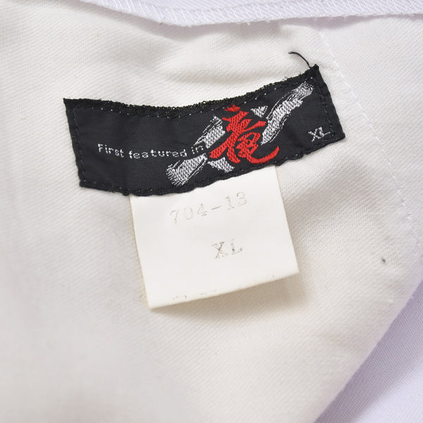 特攻服 セットアップ 神風 サイズフリー ホワイト 讃州連合 六代目 鳴門支部 良品 中古 4a004735