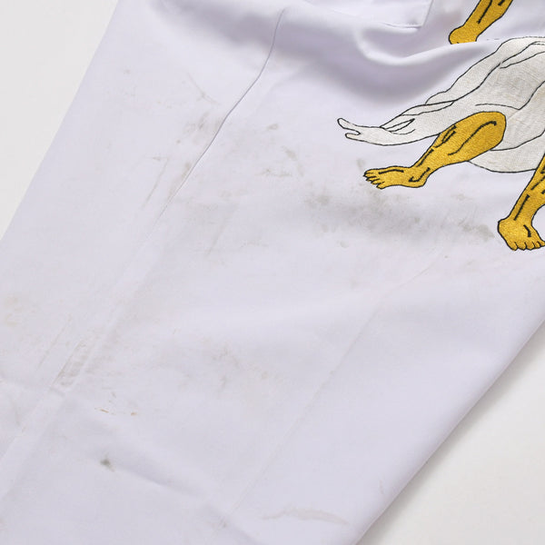 特攻服 セットアップ 神風 サイズフリー ホワイト 讃州連合 六代目 鳴門支部 良品 中古 4a004735