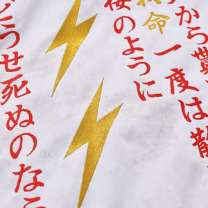 特攻服 セットアップ 神風 サイズフリー ホワイト 讃州連合 六代目 鳴門支部 良品 中古 4a004735