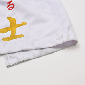 特攻服 セットアップ 神風 サイズフリー ホワイト 讃州連合 六代目 鳴門支部 良品 中古 4a004735