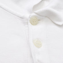 Load the image into the gallery viewer. GIORGIO ARMANI ジョルジオアルマーニ 半袖ポロシャツ ワンポイントロゴ イタリア製 コットン ホワイト サイズL 美品 中古 4a004741