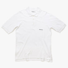 Load the image into the gallery viewer. GIORGIO ARMANI ジョルジオアルマーニ 半袖ポロシャツ ワンポイントロゴ イタリア製 コットン ホワイト サイズL 美品 中古 4a004741
