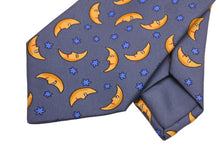 Load image into Gallery viewer, HERMES エルメス ボウタイ 蝶ネクタイ ネクタイ 三日月柄 シルク100% ブルー イエロー 紳士 中古 47467