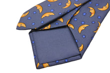 Load image into Gallery viewer, HERMES エルメス ボウタイ 蝶ネクタイ ネクタイ 三日月柄 シルク100% ブルー イエロー 紳士 中古 47467
