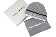 Load image into Gallery viewer, 新品未使用 Roca wear ロカウェア マフラー キャップセット ビーニー ストール KOREA製 アクリル グレー ブラック 47604
