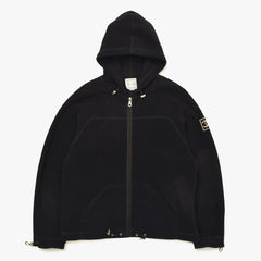 極美品 CHANEL シャネル スポーツライン フリース ジップアップフーディー P19983V11807 サイズ50 ココマーク ブラック メンズ 中古 4a004764