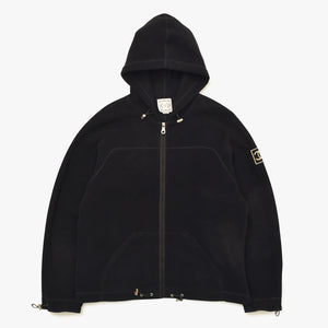 極美品 CHANEL シャネル スポーツライン フリース ジップアップフーディー P19983V11807 サイズ50 ココマーク ブラック メンズ 中古 4a004764