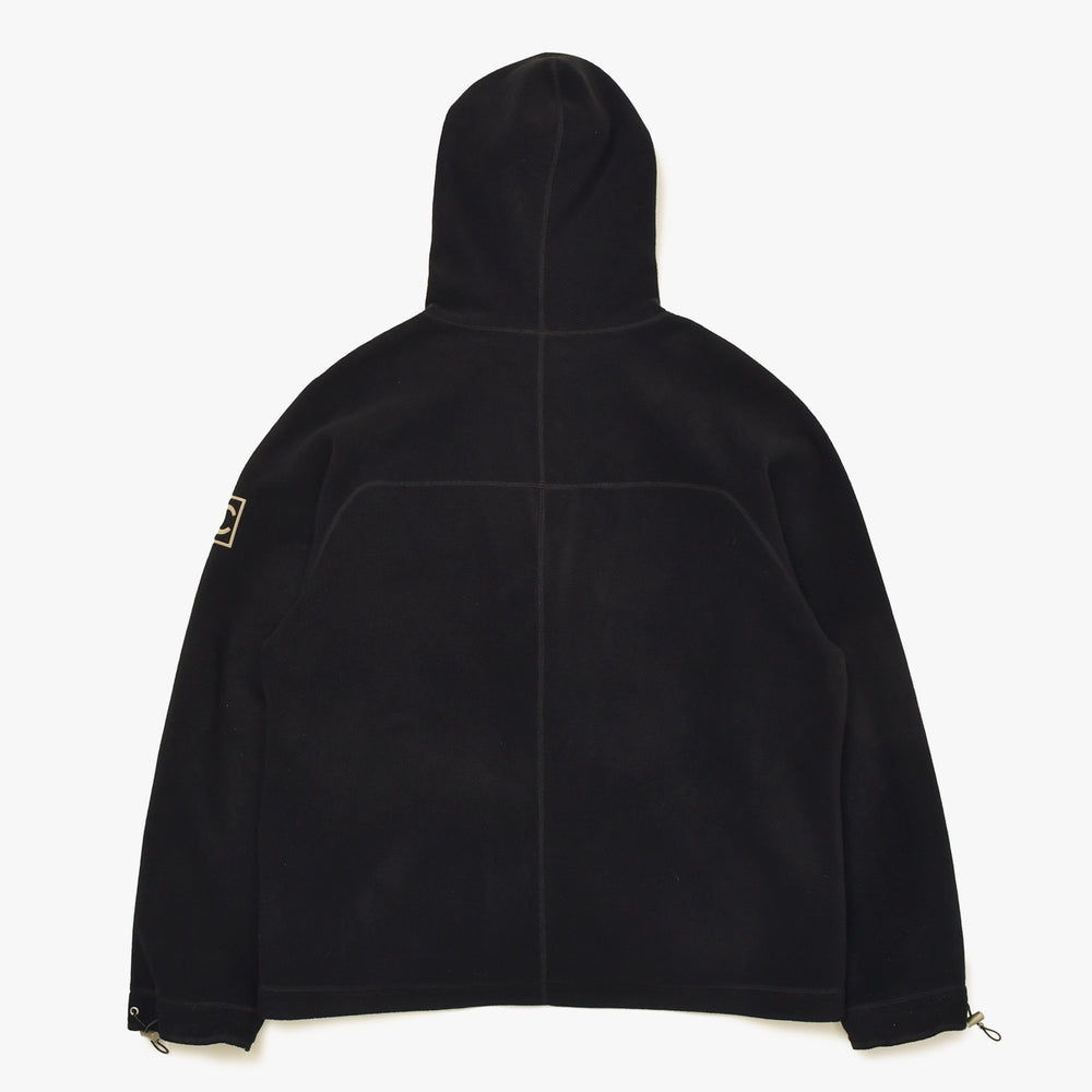 極美品 CHANEL シャネル スポーツライン フリース ジップアップフーディー P19983V11807 サイズ50 ココマーク ブラック メンズ 中古 4a004764