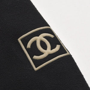極美品 CHANEL シャネル スポーツライン フリース ジップアップフーディー P19983V11807 サイズ50 ココマーク ブラック メンズ 中古 4a004764