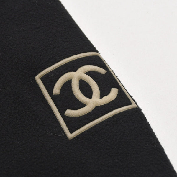 極美品 CHANEL シャネル スポーツライン フリース ジップアップフーディー P19983V11807 サイズ50 ココマーク ブラック メンズ 中古 4a004764