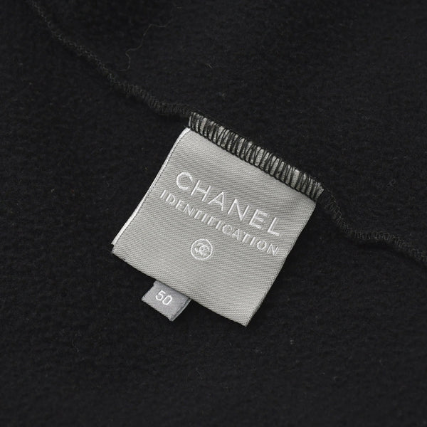 極美品 CHANEL シャネル スポーツライン フリース ジップアップフーディー P19983V11807 サイズ50 ココマーク ブラック メンズ 中古 4a004764