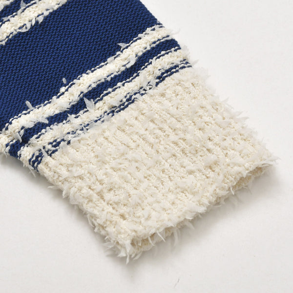 Like new CHANEL 19SS pullover knit sweater P60704K46380 Size 36 here mark blue ivory used 4a004767