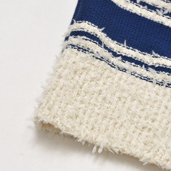 Like new CHANEL 19SS pullover knit sweater P60704K46380 Size 36 here mark blue ivory used 4a004767