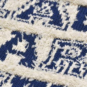 Like new CHANEL 19SS pullover knit sweater P60704K46380 Size 36 here mark blue ivory used 4a004767