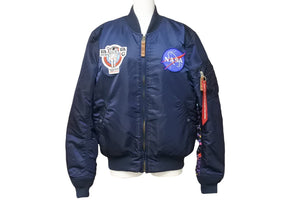 NASA アポロ MA-1ジャケット ネイビー NASA ナサ フライトジャケット オフィシャル アポロ MA-1 ミリタリー