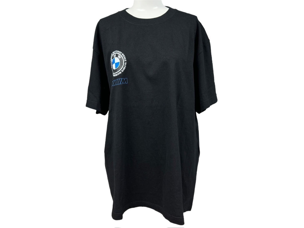 新品未使用 BMW ビーエムダブリュー 半袖Tシャツ トップス クールネック コットン サイズS ブラック 中古 47664