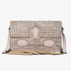 極美品 BOTTEGAVENETA ボッテガヴェネタ イントレチャート リアルト チェーン ショルダーバッグ B05504198Z ピンク 中古 4a004771