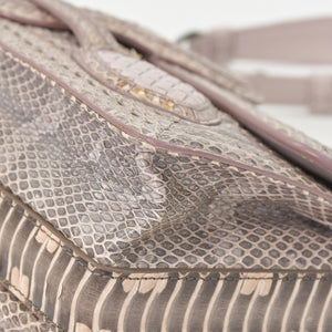 極美品 BOTTEGAVENETA ボッテガヴェネタ イントレチャート リアルト チェーン ショルダーバッグ B05504198Z ピンク 中古 4a004771