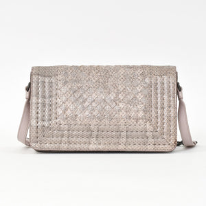 極美品 BOTTEGAVENETA ボッテガヴェネタ イントレチャート リアルト チェーン ショルダーバッグ B05504198Z ピンク 中古 4a004771