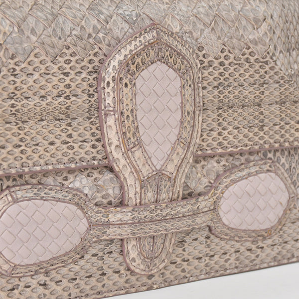 極美品 BOTTEGAVENETA ボッテガヴェネタ イントレチャート リアルト チェーン ショルダーバッグ B05504198Z ピンク 中古 4a004771
