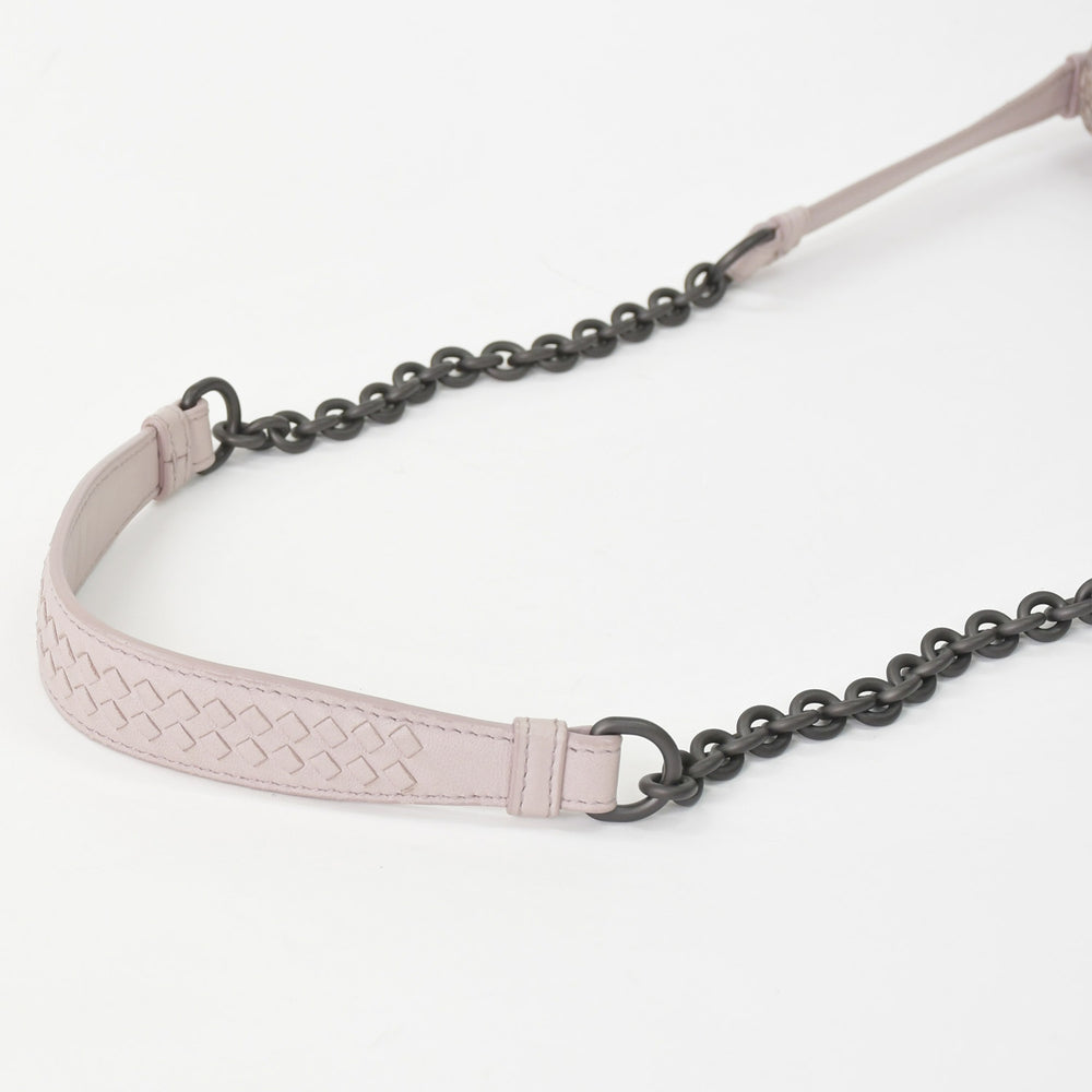 Very good condition BOTTEGAVENETA Intrecciato Rialto Chain Shoulder Bag B05504198Z Pink Used 4a004771