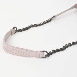極美品 BOTTEGAVENETA ボッテガヴェネタ イントレチャート リアルト チェーン ショルダーバッグ B05504198Z ピンク 中古 4a004771