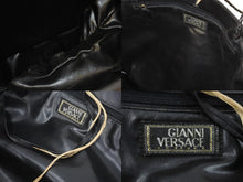 Load image into Gallery viewer, VERSACE ヴェルサーチ トートバッグ メデューサ ハンドル編み込み ブラック ゴールド金具 ユニセックス 良品 中古 47770