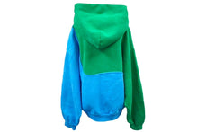 Load image into Gallery viewer, 極美品 ERL イーアールエル フレイドパーカー フーディー グリーン ブルー Swirl サイズL コットン 中古 47800