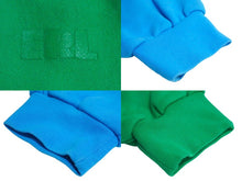 Load image into Gallery viewer, 極美品 ERL イーアールエル フレイドパーカー フーディー グリーン ブルー Swirl サイズL コットン 中古 47800