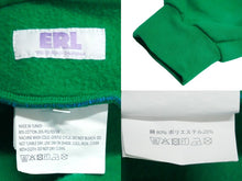 Load image into Gallery viewer, 極美品 ERL イーアールエル フレイドパーカー フーディー グリーン ブルー Swirl サイズL コットン 中古 47800