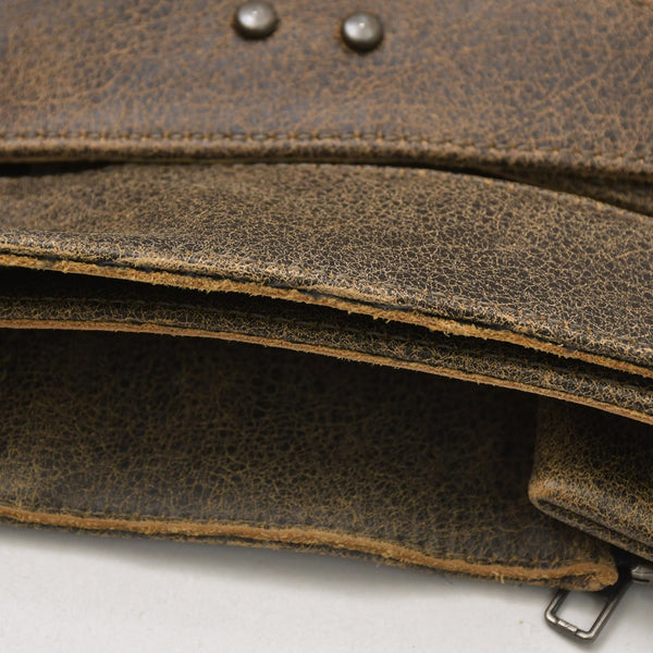 Jean Paul Gaultier Jean Paul Gaultier × Knowles Leather Bustier 23/14-F-TO089-L504-60 Brown Leather Studs 36 Size Good Condition Used 4a004781