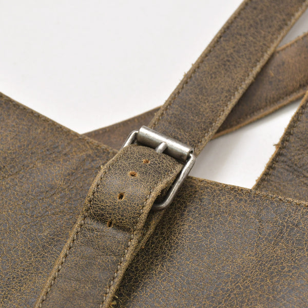 Jean Paul Gaultier Jean Paul Gaultier × Knowles Leather Bustier 23/14-F-TO089-L504-60 Brown Leather Studs 36 Size Good Condition Used 4a004781