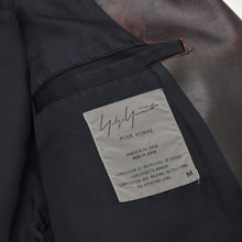 画像をギャラリービューアに読み込む, 極美品 Yohji Yamamoto POUR HOMME ヨウジヤマモト プールオム 92AW レザーコート HS-J13-712 サイズM 擦れ加工 アーカイブ 中古 4a004782